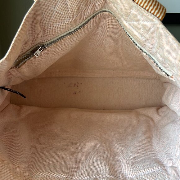 Hermès Toile Canvas Herline Tote MM in Peach - Picture 3 of 12